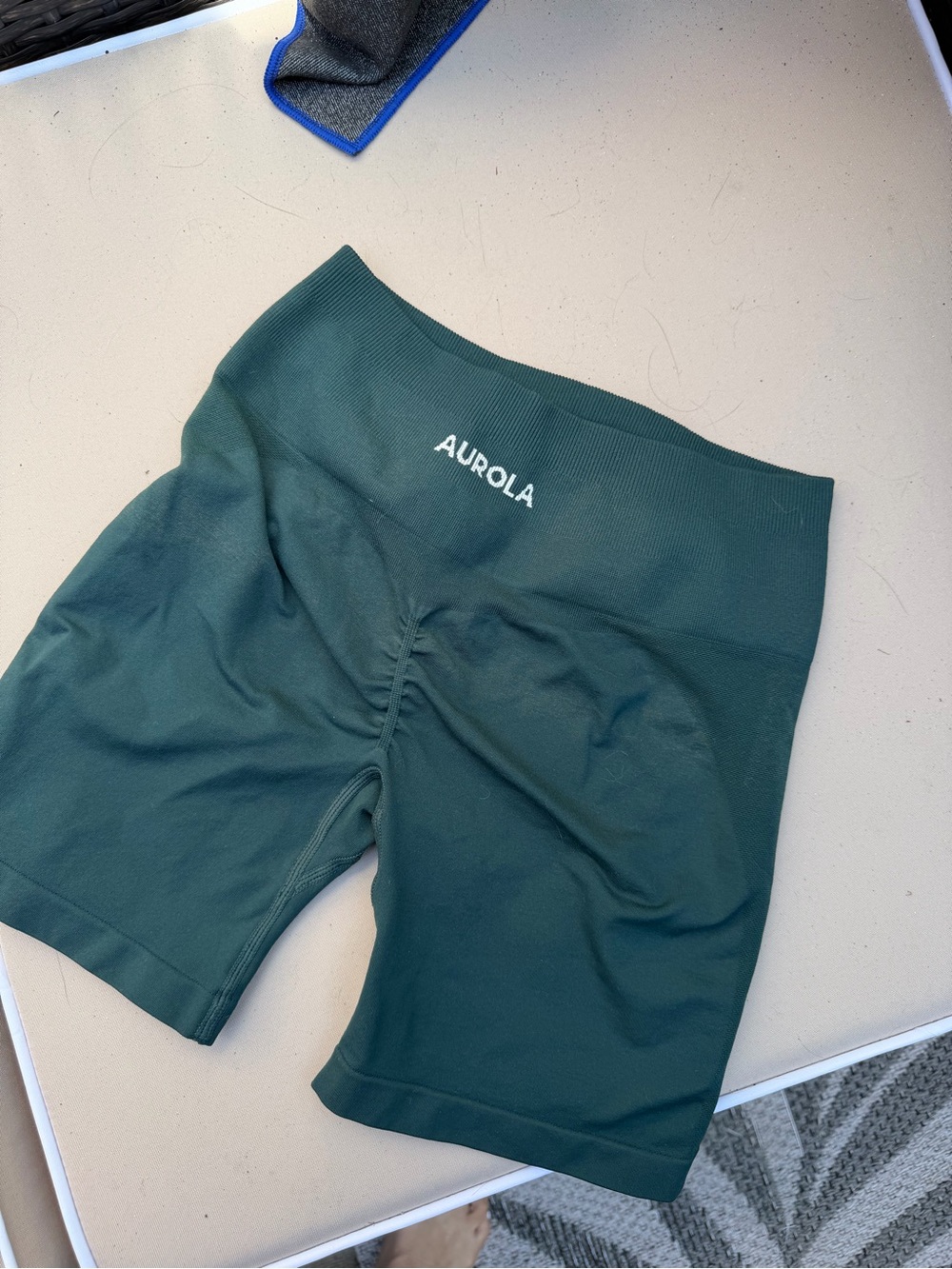 Aurola Women’s High-Waist Green Bike Shorts